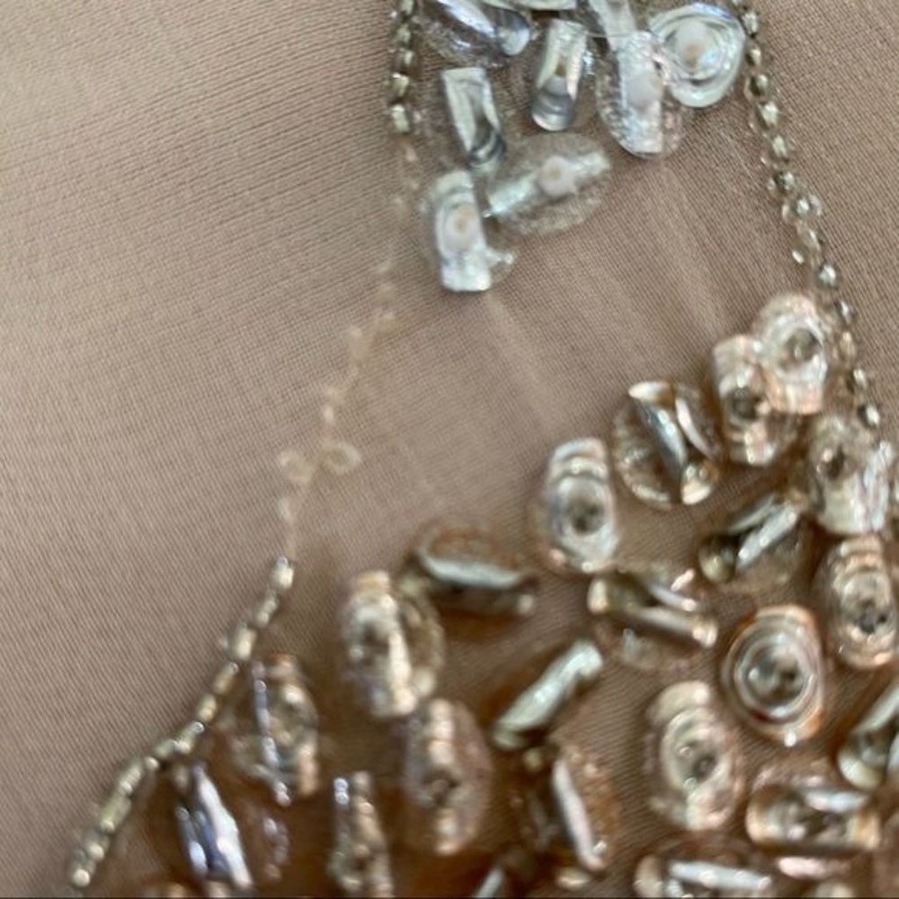 ALICE+OLIVIA Beaded Sequins Embellished 100% Silk Mini Cocktail dress Sz 2 EUC - Picture 12 of 16
